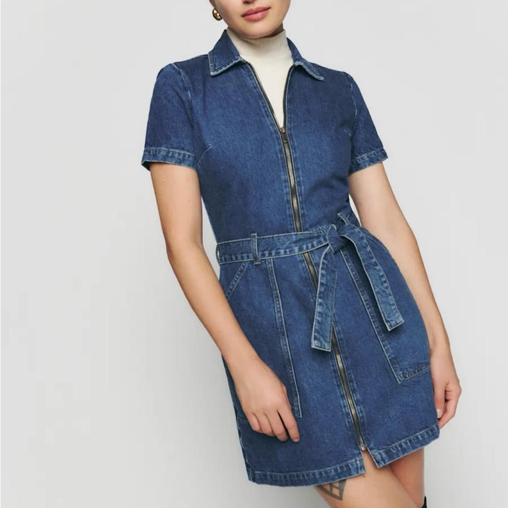 Reformation Cassidy Denim Dress (Indio)
